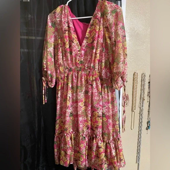 Taylor | Dresses | Taylor Chiffon Floral Dress Xl | Poshmark